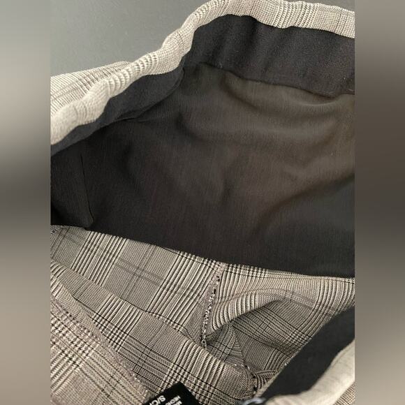 HILARY Radley Business Casual Retro Black Gray Plaid Pull On Ankle Pants Small - Picture 3 of 10